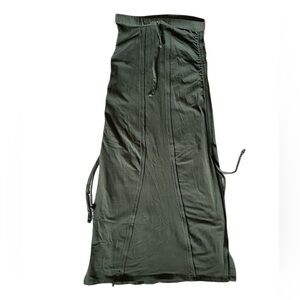 Elegant Olive Green Maxi Skirt